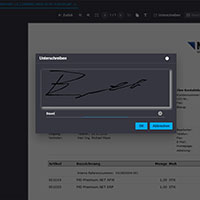 Unterschriftsfunktion in MD-Premium